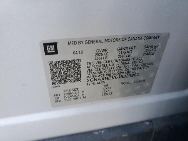 2GNAXHEV6J6320961 2018 CHEVROLET EQUINOX - Image 14