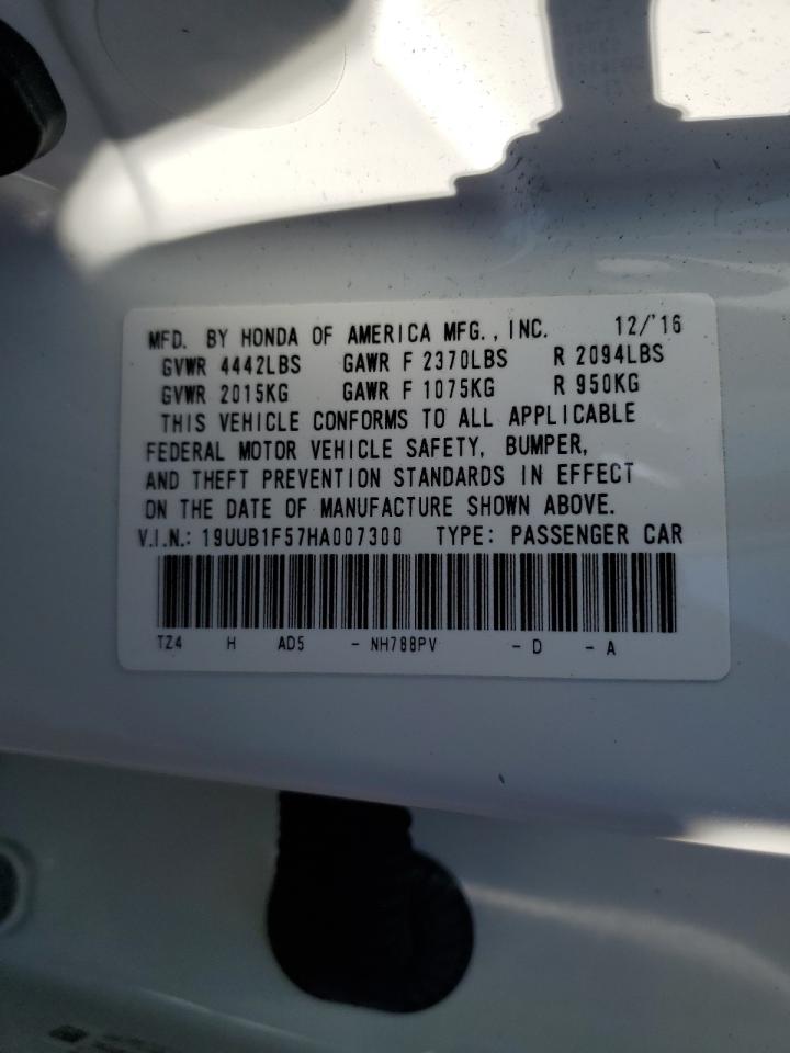 19UUB1F57HA007300 2017 Acura Tlx Tech