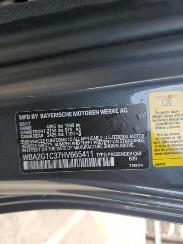 VIN WBA2G1C37HV665411 2017 BMW 2 Series, M240I no.13