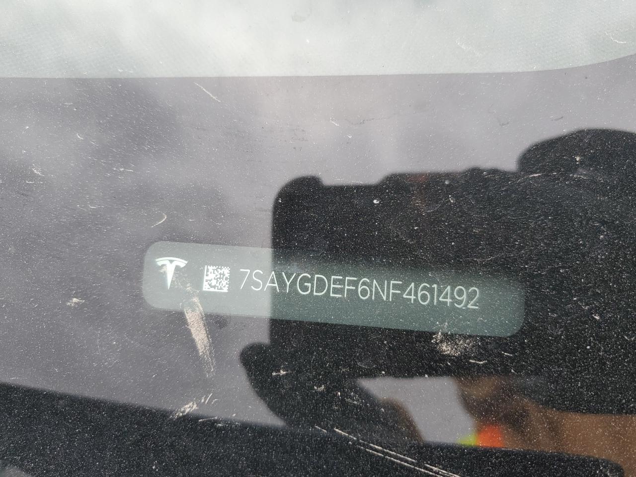 7SAYGDEF6NF461492 2022 Tesla Model Y