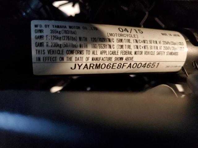 2015 YAMAHA FZ07 JYARM06E8FA004651