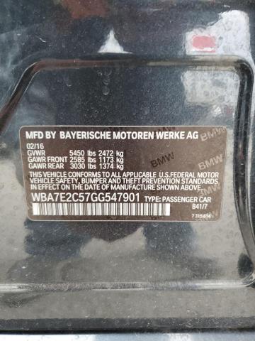 VIN WBA7E2C57GG547901 2016 BMW 7 Series, 740 I no.12