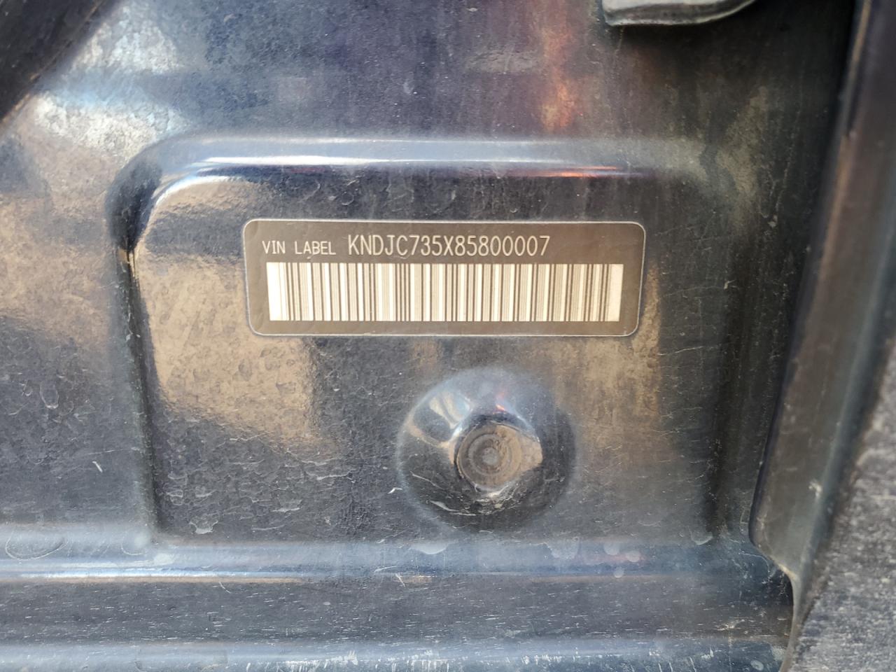 KNDJC735X85800007 2008 Kia Sorento Ex