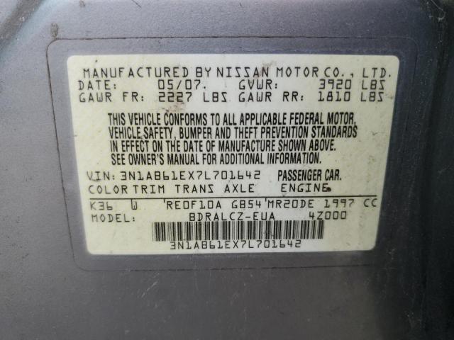 2007 Nissan Sentra 2.0 VIN: 3N1AB61EX7L701642 Lot: 47378954