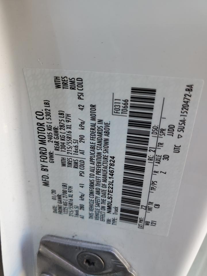 NM0LS7E23L1467824 2020 Ford Transit Connect Xl