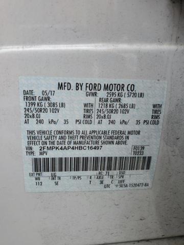 2017 FORD EDGE SPORT - 2FMPK4AP4HBC16497