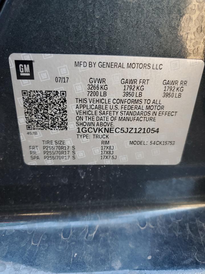 1GCVKNEC5JZ121054 2018 Chevrolet Silverado K1500