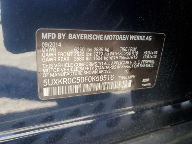 VIN 5UXKR0C50F0K58516 2015 BMW X5, Xdrive35I no.13