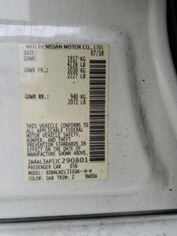 2018 NISSAN ALTIMA 2.5 - 1N4AL3AP3JC290801