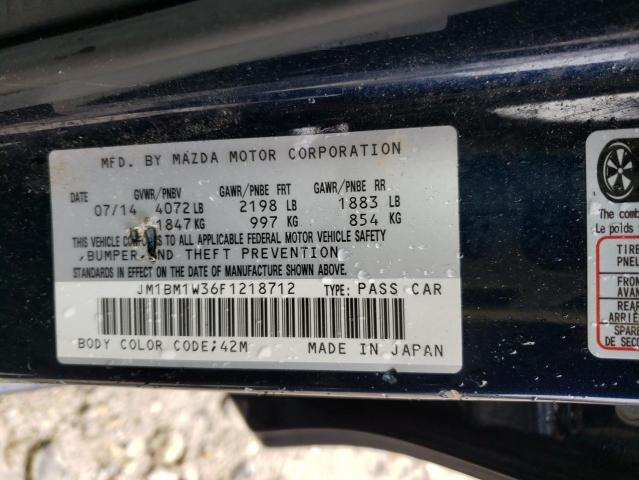 2015 Mazda 3 Grand Touring VIN: JM1BM1W36F1218712 Lot: 48629774
