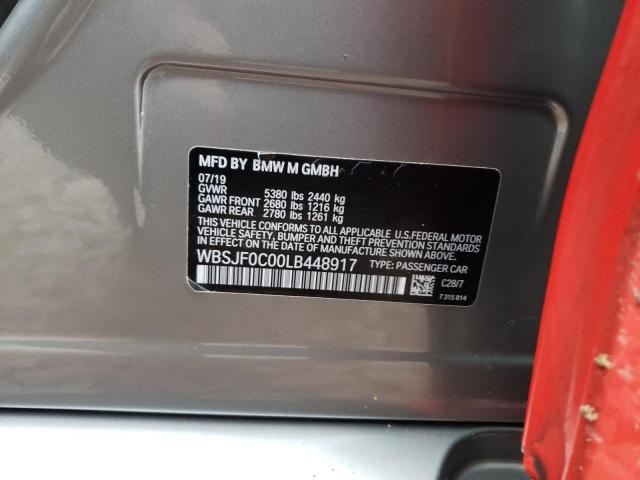 2020 BMW M5 BASE WBSJF0C00LB448917