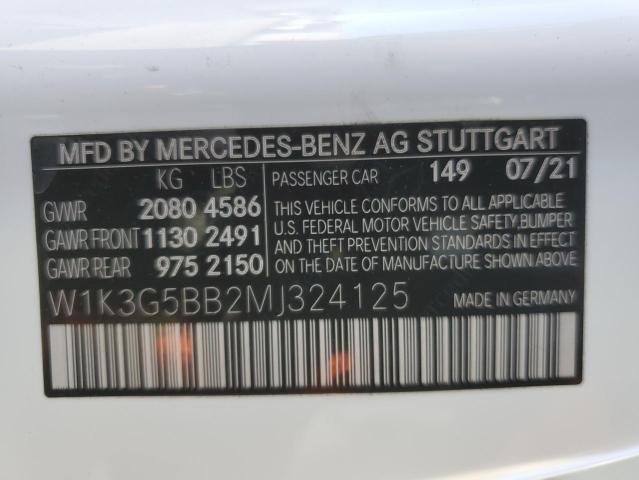 2021 MERCEDES-BENZ A 35 AMG W1K3G5BB2MJ324125