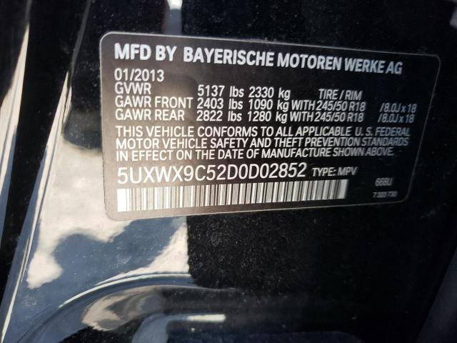 VIN 5UXWX9C52D0D02852 2013 BMW X3, Xdrive28I no.12