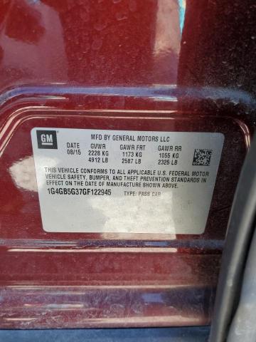 2016 BUICK LACROSSE - 1G4GB5G37GF122945