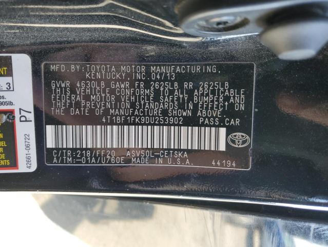 2013 Toyota Camry L VIN: 4T1BF1FK9DU253902 Lot: 47643844