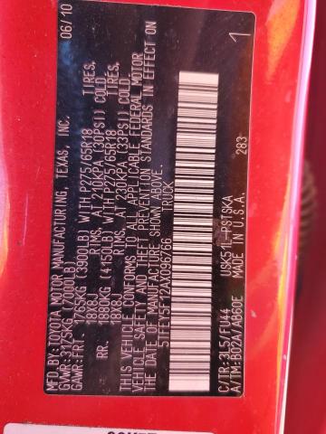 2010 Toyota Tundra Crewmax Sr5 VIN: 5TFEY5F12AX096766 Lot: 48426574