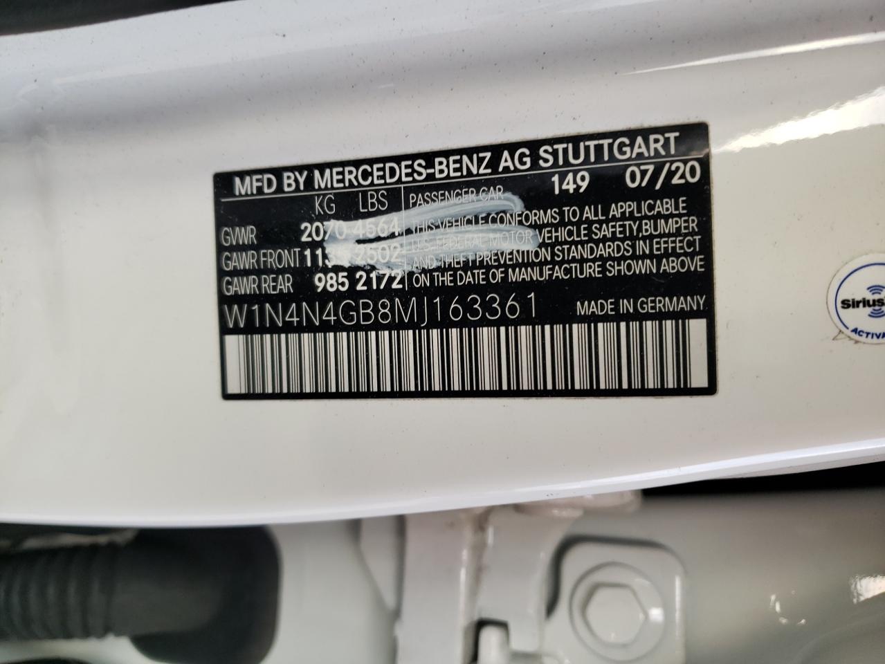 W1N4N4GB8MJ163361 2021 Mercedes-Benz Gla 250