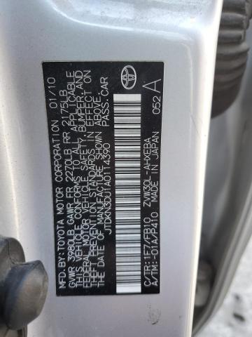 2010 Toyota Prius VIN: JTDKN3DU1A0114390 Lot: 48740464