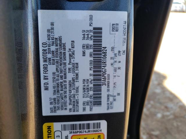 VIN 3FA6P0G74JR106824 2018 Ford Fusion, S no.12