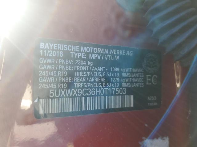 2017 BMW X3 XDRIVE2 - 5UXWX9C36H0T17503