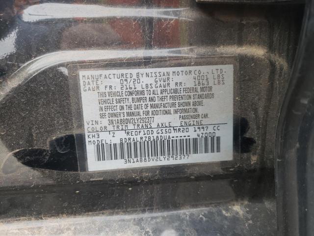 2020 Nissan Sentra Sr VIN: 3N1AB8DV2LY292377 Lot: 47398744