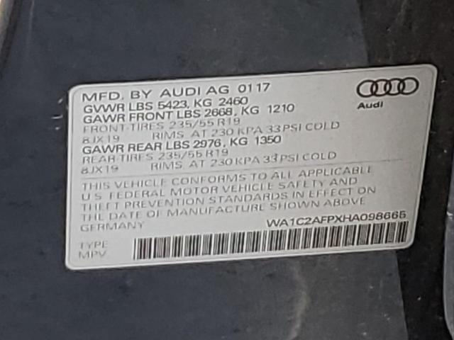 VIN WA1C2AFPXHA098665 2017 Audi Q5, Premium no.12