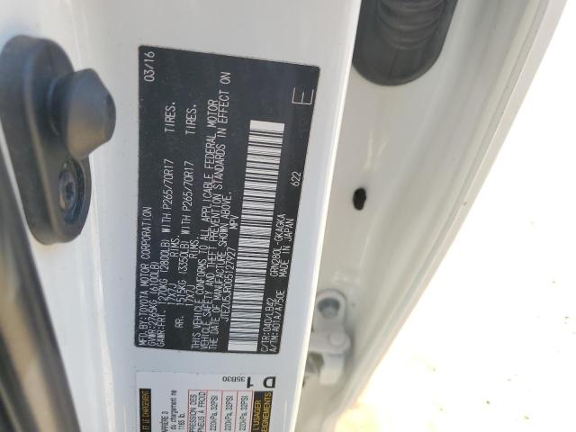 2016 TOYOTA 4RUNNER SR - JTEZU5JR0G5127927