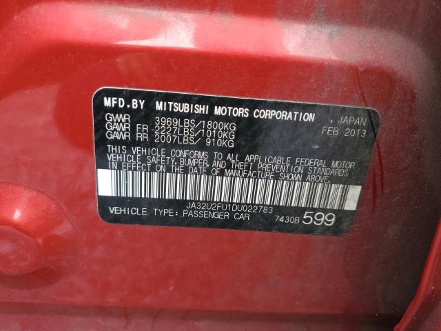 2013 Mitsubishi Lancer Es/Es Sport VIN: JA32U2FU1DU022783 Lot: 45182854