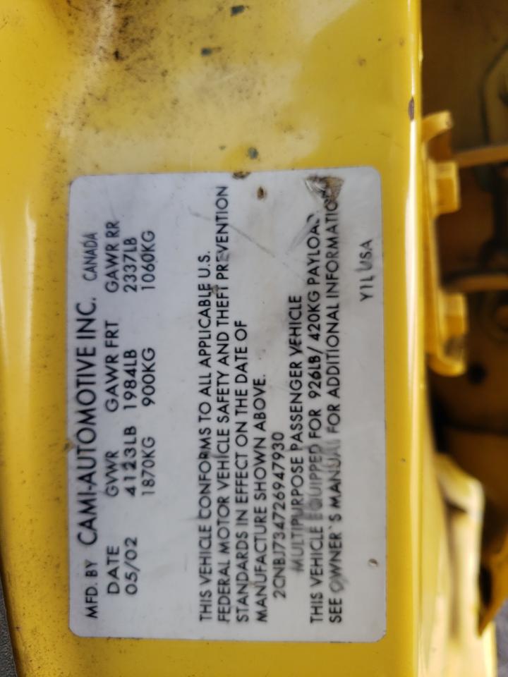 2CNBJ734726947930 2002 Chevrolet Tracker Zr2