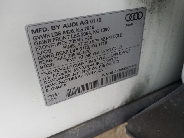 VIN WA1AHAF78KD029114 2019 Audi Q7, Premium no.13