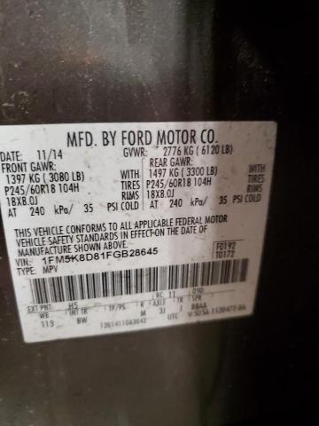 2015 FORD EXPLORER X - 1FM5K8D81FGB28645