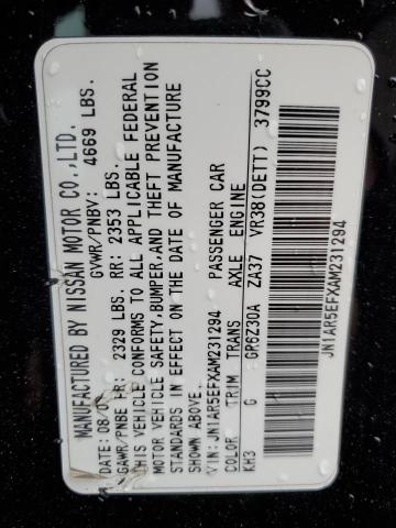 2010 Nissan Gt-R Base VIN: JN1AR5EFXAM231294 Lot: 46981384