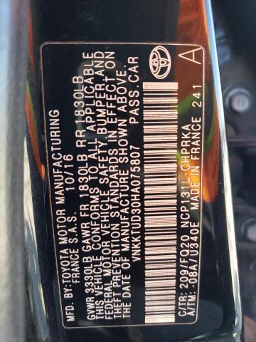 2017 Toyota Yaris L VIN: VNKKTUD30HA075807 Lot: 45930184