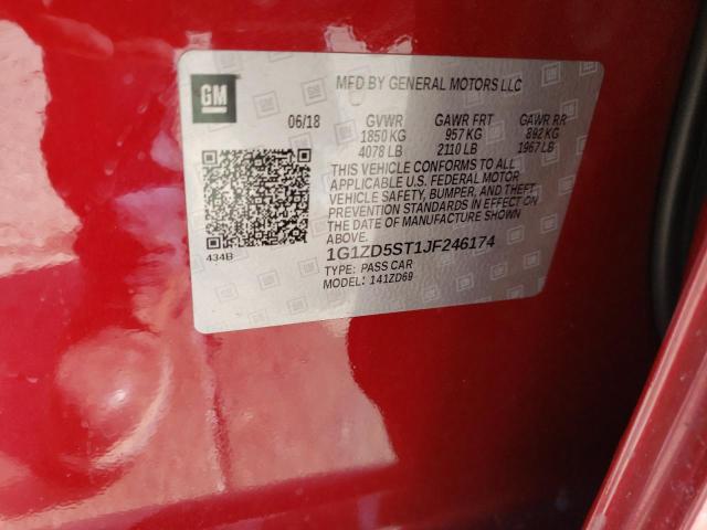 2018 Chevrolet Malibu Lt VIN: 1G1ZD5ST1JF246174 Lot: 48626534