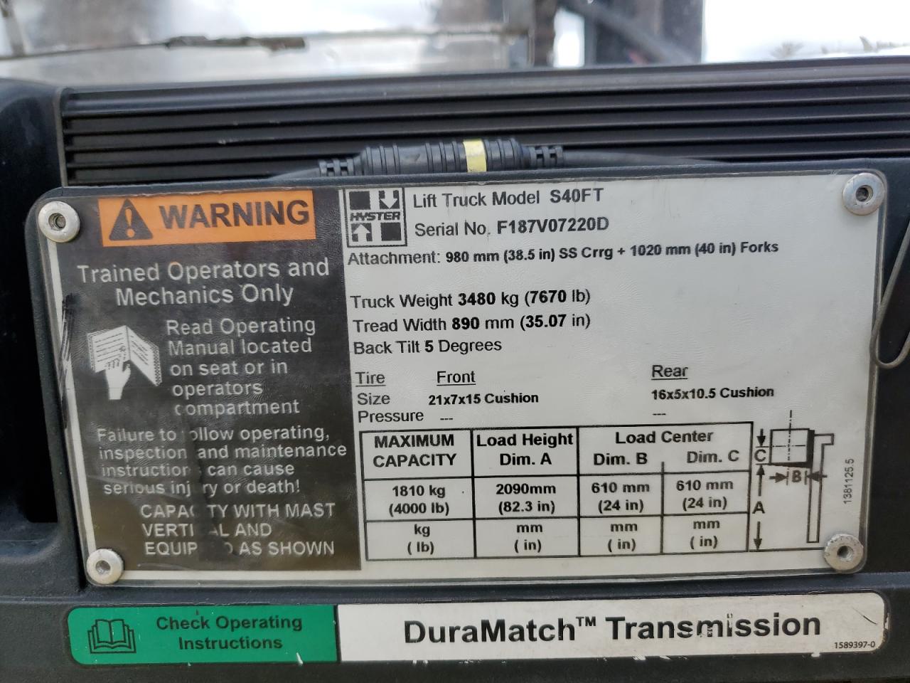 Lot #2414264182 2006 HYST FORKLIFT