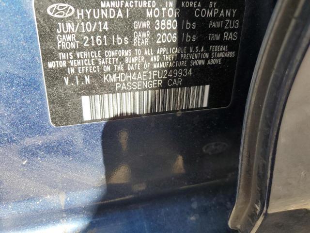 2015 Hyundai Elantra Se VIN: KMHDH4AE1FU249934 Lot: 45457974