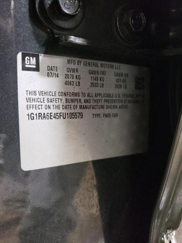 VIN 1G1RA6E45FU105579 2015 Chevrolet Volt no.12