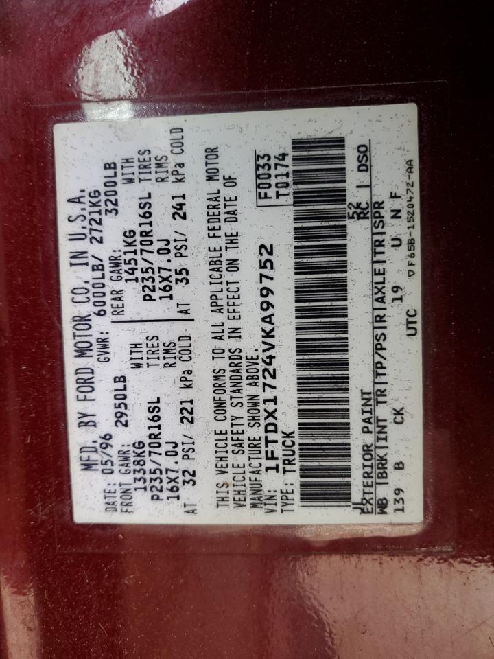 1FTDX1724VKA99752 1997 Ford F150