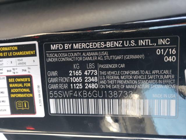 Lot #2421405977 2016 MERCEDES-BENZ C 300 4MAT salvage car