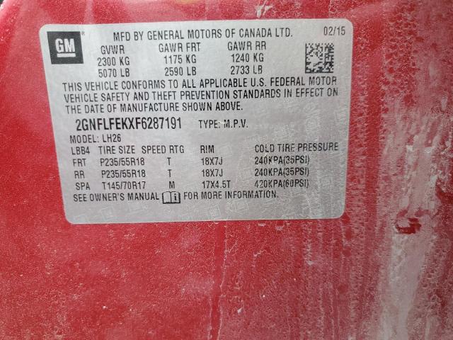 2GNFLFEKXF6287191 2015 CHEVROLET EQUINOX - Image 12