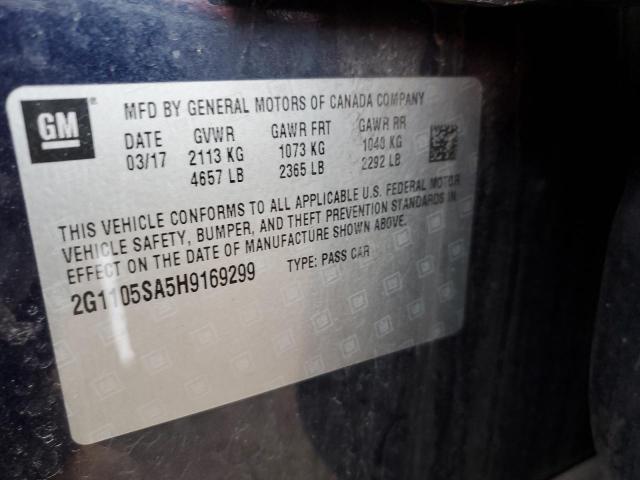 2017 Chevrolet Impala Lt VIN: 2G1105SA5H9169299 Lot: 48068164