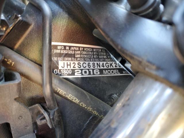 2016 HONDA GL1800 ABS JH2SC68N4GK200176