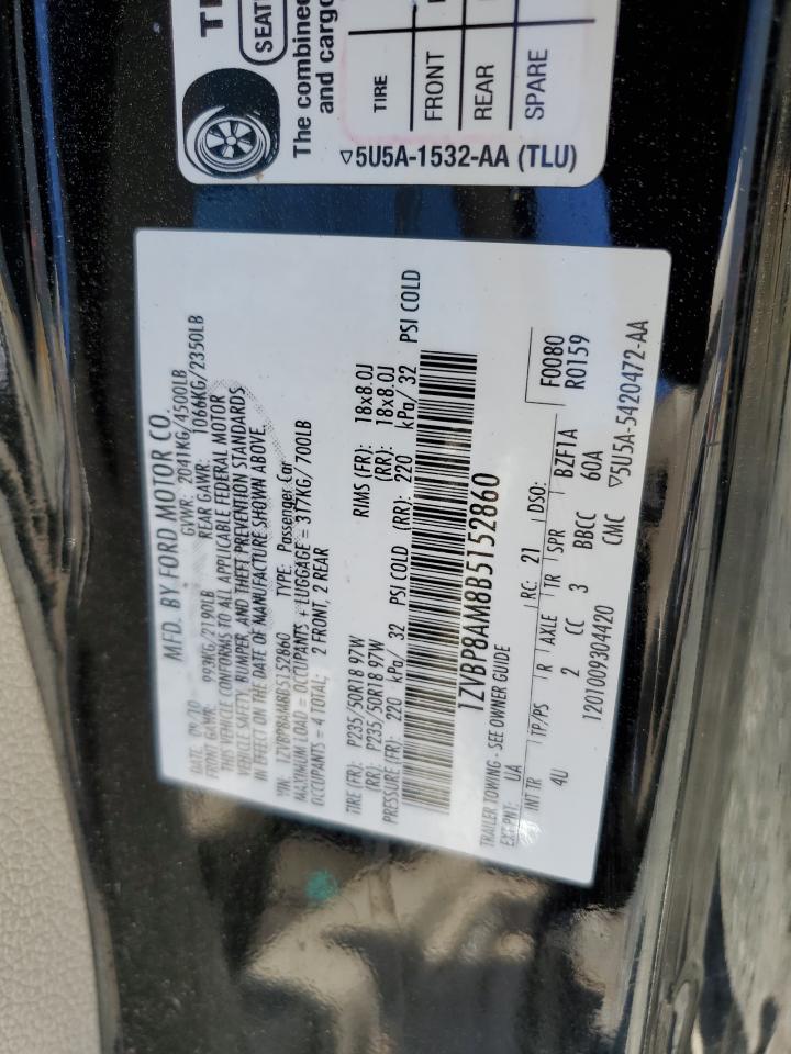 1ZVBP8AM8B5152860 2011 Ford Mustang