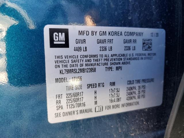 2021 CHEVROLET TRAILBLAZE - KL79MRSL2MB123958