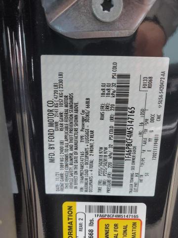 2021 Ford Mustang Gt VIN: 1FA6P8CF4M5147165 Lot: 45621944