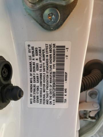 19XFC2F85KE019938 2019 HONDA CIVIC