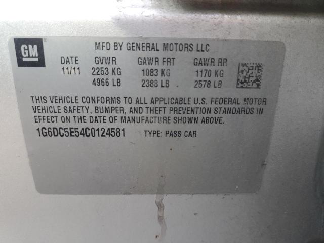 2012 Cadillac Cts VIN: 1G6DC5E54C0124581 Lot: 46814644