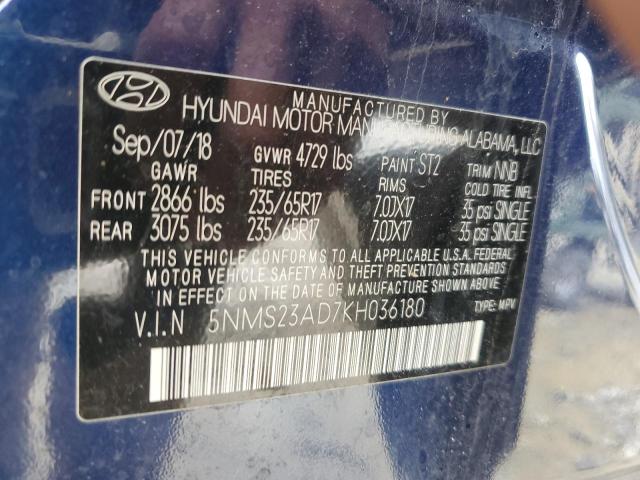 2019 HYUNDAI SANTA FE S - 5NMS23AD7KH036180