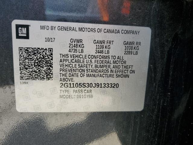 2018 Chevrolet Impala Lt VIN: 2G1105S30J9133320 Lot: 48056144