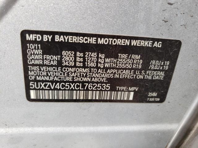 Lot #2420880360 2012 BMW X5 XDRIVE3 salvage car